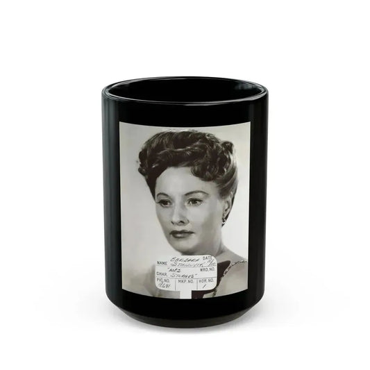 Barbara Stanwyck #47 (Vintage Female Icon) Black Coffee Mug 15oz - Go Mug Yourself