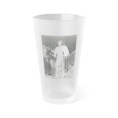 Barbara Stanwyck #48 (Vintage Female Icon) Frosted Pint Glass 16oz-16oz-Frosted-Go Mug Yourself