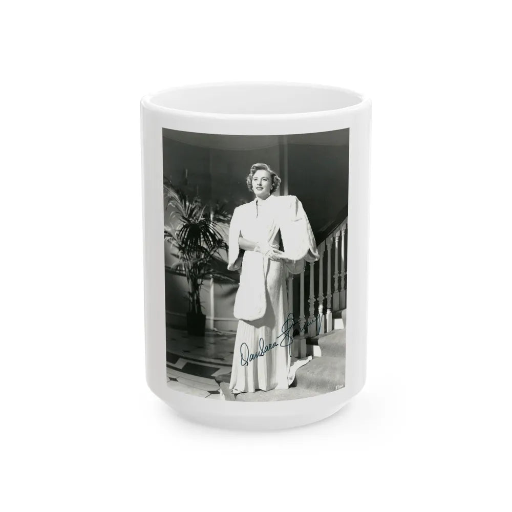 Barbara Stanwyck #48 (Vintage Female Icon) White Coffee Mug-15oz-Go Mug Yourself