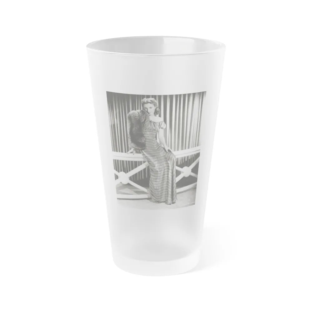 Barbara Stanwyck #65 (Vintage Female Icon) Frosted Pint Glass 16oz-16oz-Frosted-Go Mug Yourself