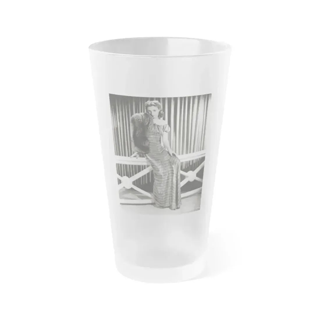 Barbara Stanwyck #65 (Vintage Female Icon) Frosted Pint Glass 16oz 16oz Frosted - Go Mug Yourself