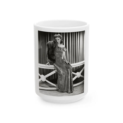 Barbara Stanwyck #65 (Vintage Female Icon) White Coffee Mug-15oz-Go Mug Yourself