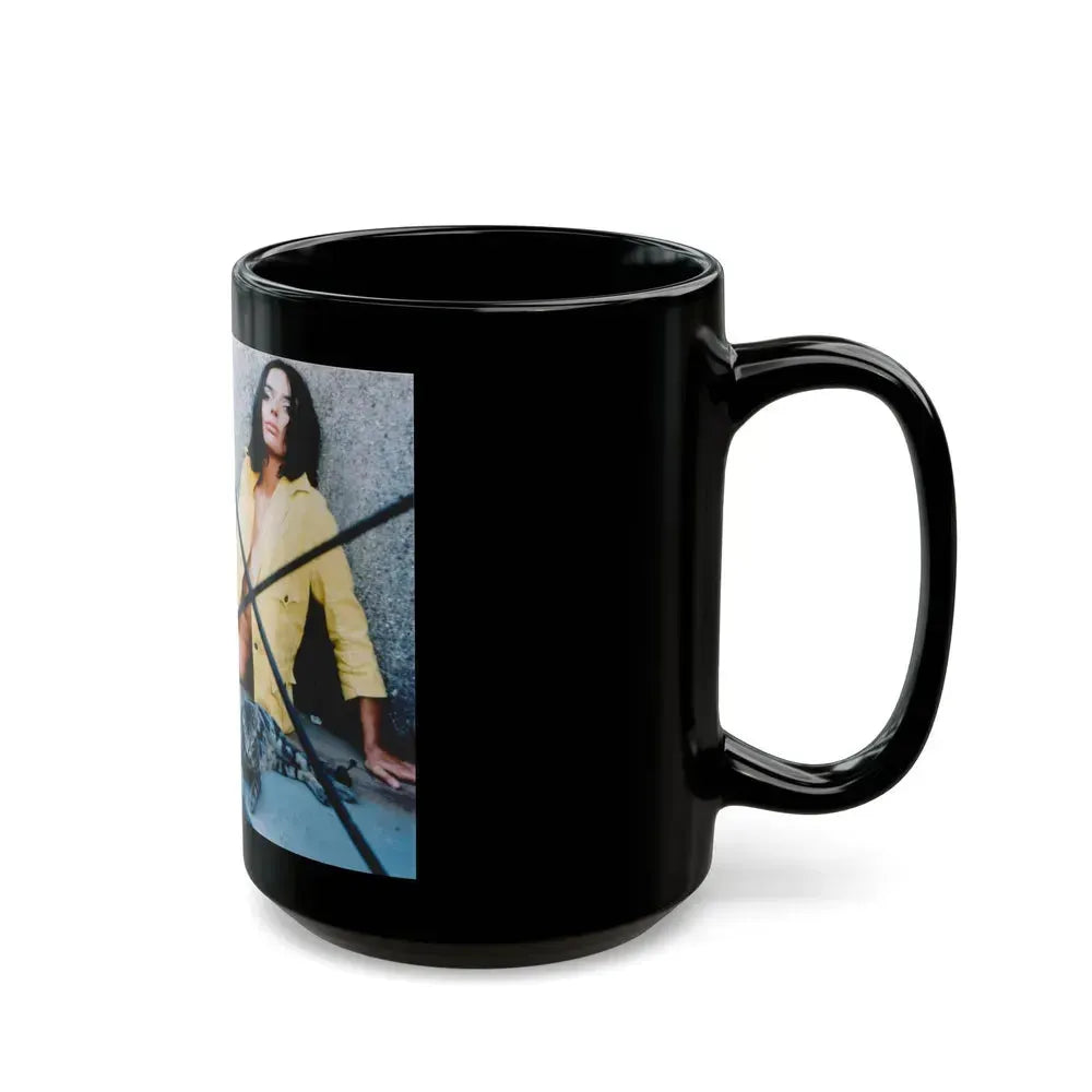 Barbara Steele #17 (Vintage Female Icon) Black Coffee Mug - Go Mug Yourself
