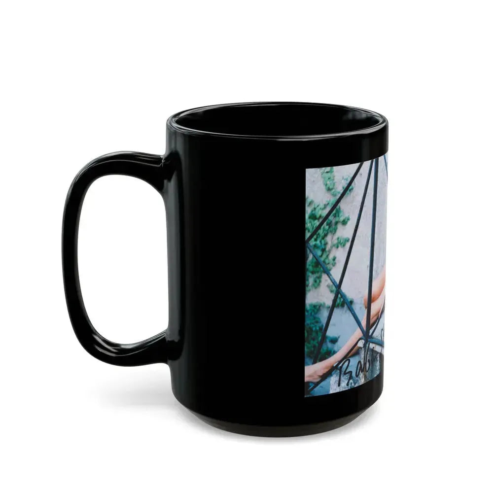 Barbara Steele #17 (Vintage Female Icon) Black Coffee Mug - Go Mug Yourself