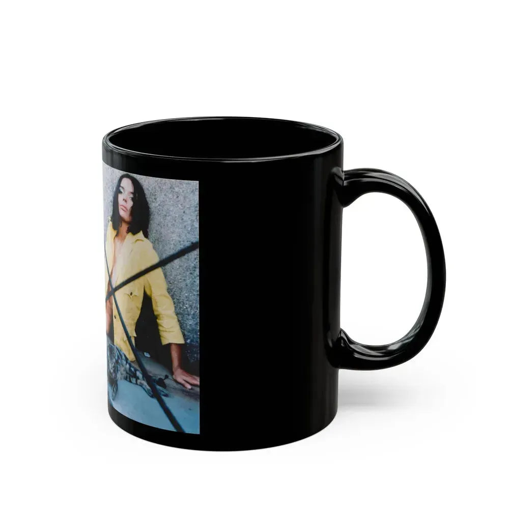 Barbara Steele #17 (Vintage Female Icon) Black Coffee Mug - Go Mug Yourself