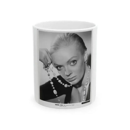Barbara Steele #30 (Vintage Female Icon) White Coffee Mug 11oz - Go Mug Yourself