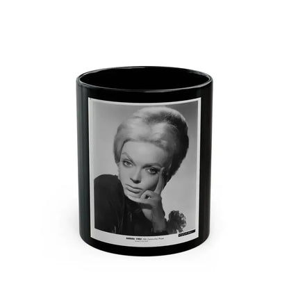 Barbara Steele #31 (Vintage Female Icon) Black Coffee Mug 11oz - Go Mug Yourself