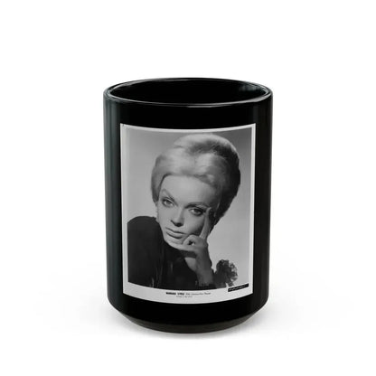 Barbara Steele #31 (Vintage Female Icon) Black Coffee Mug 15oz - Go Mug Yourself