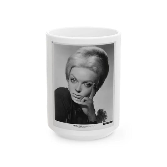 Barbara Steele #31 (Vintage Female Icon) White Coffee Mug-15oz-Go Mug Yourself