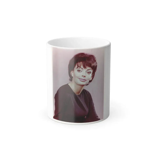 Barbara Steele #45 (Vintage Female Icon) Color Changing Coffee Mug 11oz - Go Mug Yourself