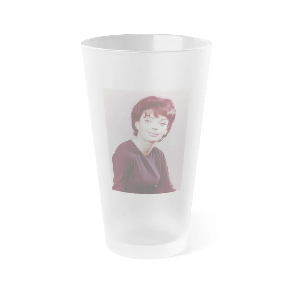 Barbara Steele #45 (Vintage Female Icon) Frosted Pint Glass 16oz-16oz-Frosted-Go Mug Yourself