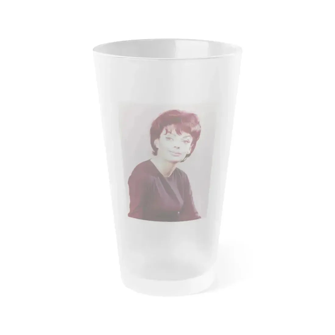 Barbara Steele #45 (Vintage Female Icon) Frosted Pint Glass 16oz 16oz Frosted - Go Mug Yourself