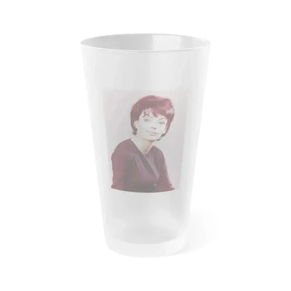Barbara Steele #45 (Vintage Female Icon) Frosted Pint Glass 16oz 16oz Frosted - Go Mug Yourself