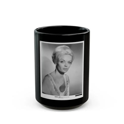 Barbara Steele #51 (Vintage Female Icon) Black Coffee Mug 15oz - Go Mug Yourself