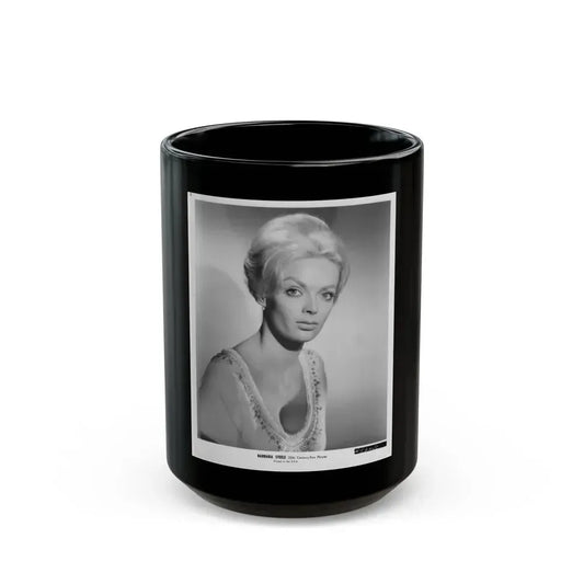 Barbara Steele #51 (Vintage Female Icon) Black Coffee Mug 15oz - Go Mug Yourself