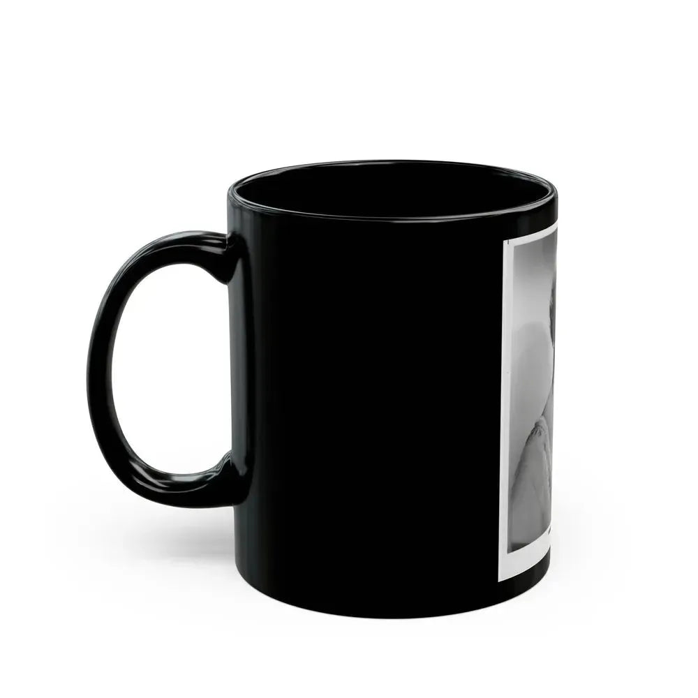 Barbara Steele #51 (Vintage Female Icon) Black Coffee Mug - Go Mug Yourself