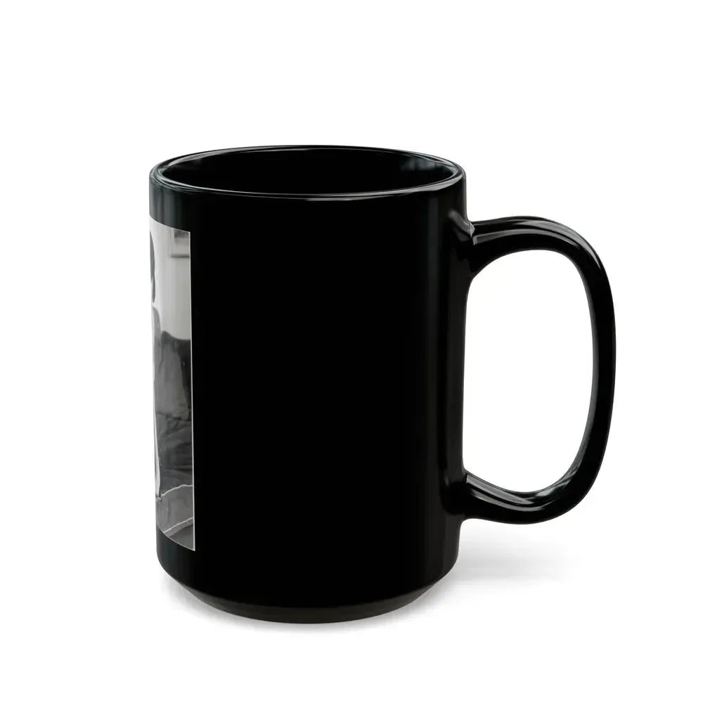 Barbara Steele #52 (Vintage Female Icon) Black Coffee Mug - Go Mug Yourself