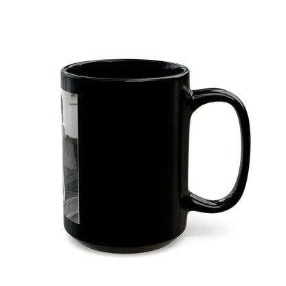 Barbara Steele #52 (Vintage Female Icon) Black Coffee Mug - Go Mug Yourself