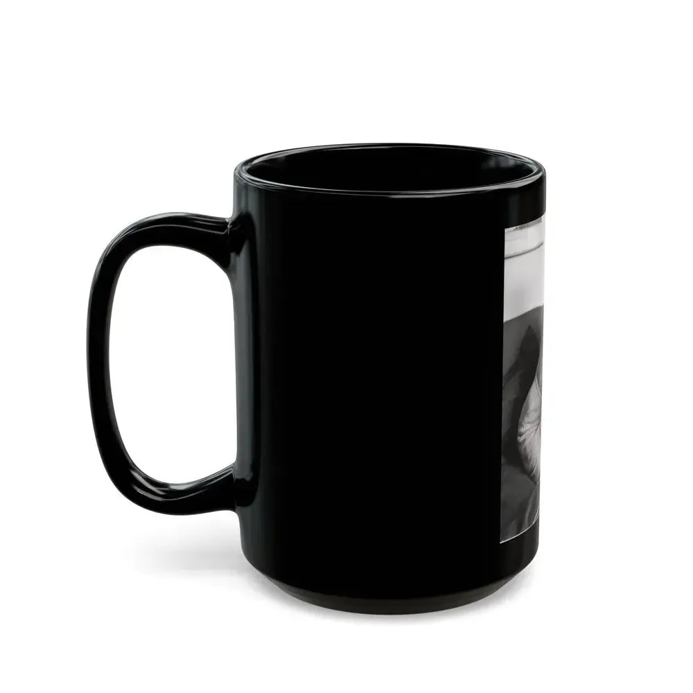 Barbara Steele #52 (Vintage Female Icon) Black Coffee Mug - Go Mug Yourself