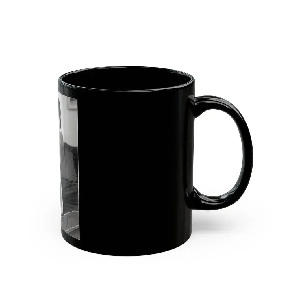 Barbara Steele #52 (Vintage Female Icon) Black Coffee Mug - Go Mug Yourself