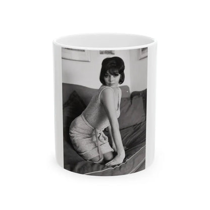 Barbara Steele #52 (Vintage Female Icon) White Coffee Mug-11oz-Go Mug Yourself