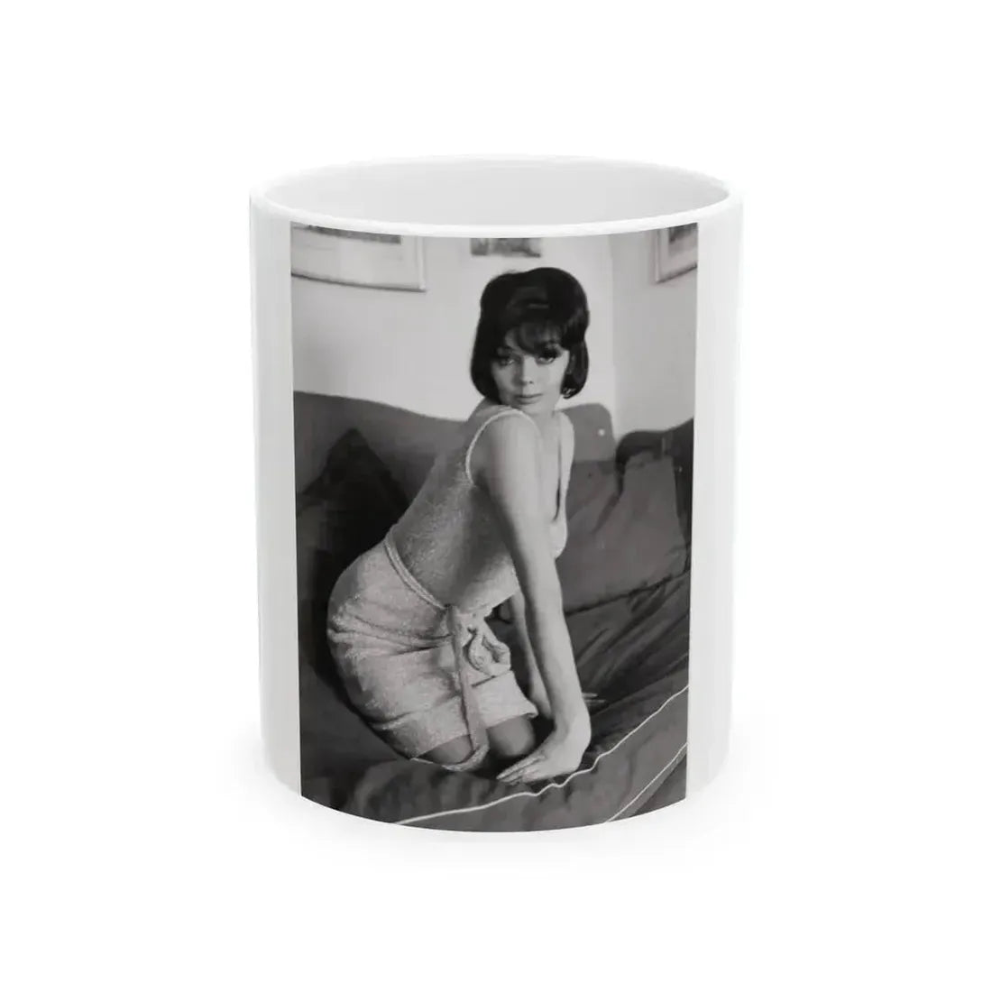 Barbara Steele #52 (Vintage Female Icon) White Coffee Mug 11oz - Go Mug Yourself