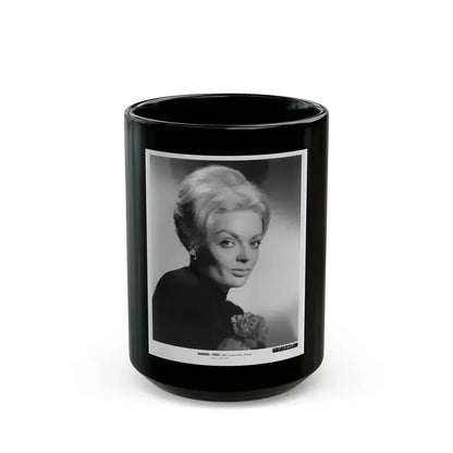 Barbara Steele #55 (Vintage Female Icon) Black Coffee Mug 15oz - Go Mug Yourself