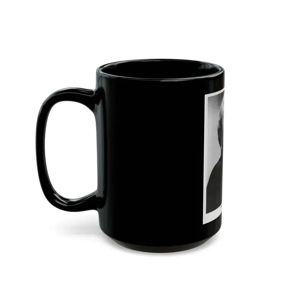 Barbara Steele #55 (Vintage Female Icon) Black Coffee Mug - Go Mug Yourself
