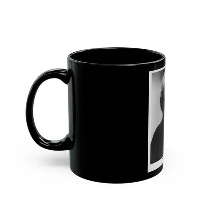 Barbara Steele #55 (Vintage Female Icon) Black Coffee Mug - Go Mug Yourself