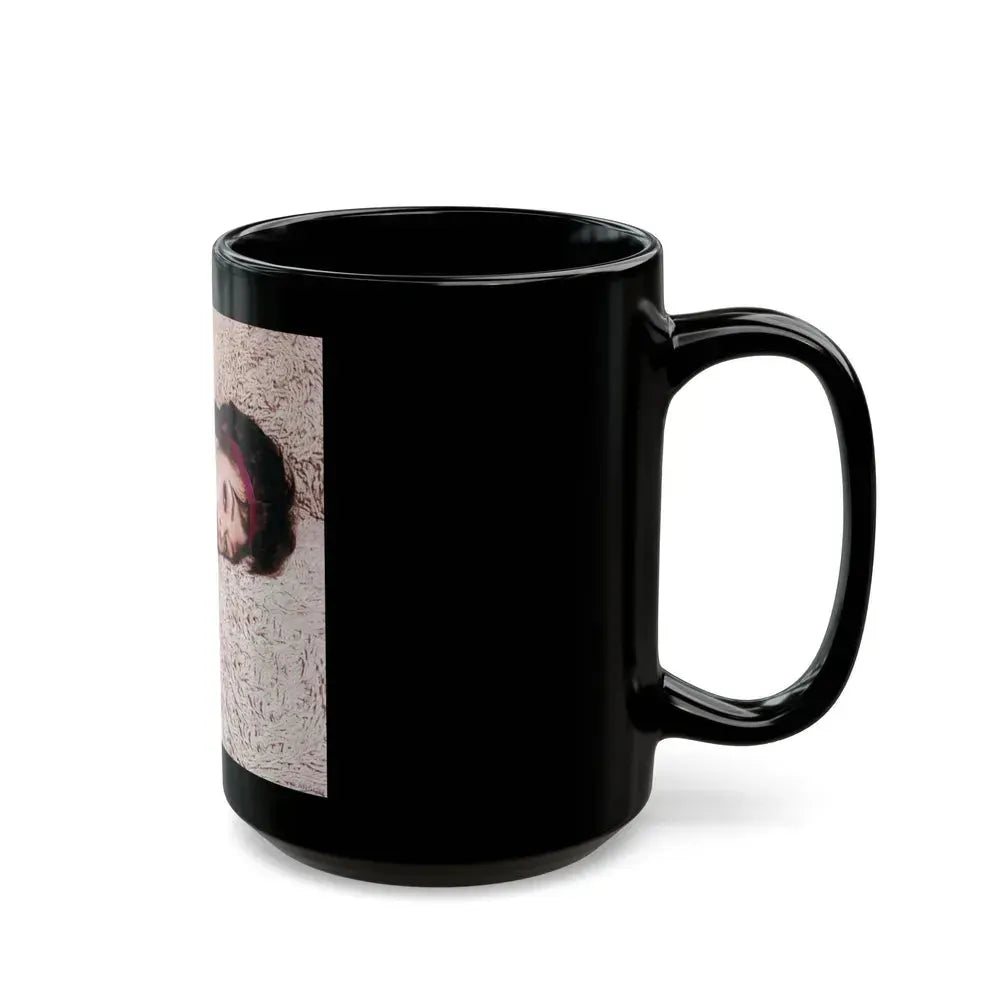 Barbara Steele #60 (Vintage Female Icon) Black Coffee Mug - Go Mug Yourself