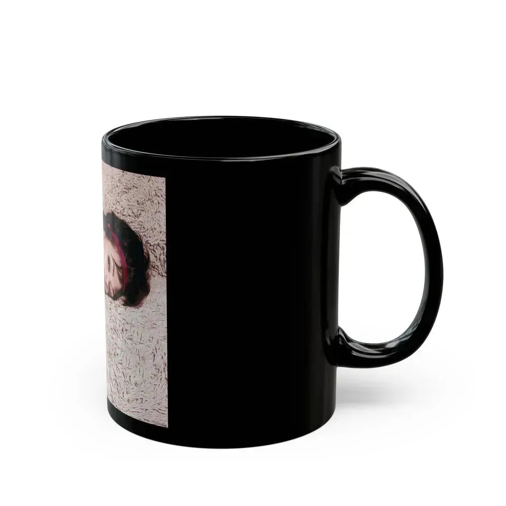 Barbara Steele #60 (Vintage Female Icon) Black Coffee Mug - Go Mug Yourself
