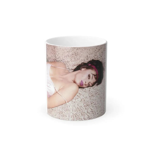 Barbara Steele #60 (Vintage Female Icon) Color Changing Coffee Mug 11oz - Go Mug Yourself