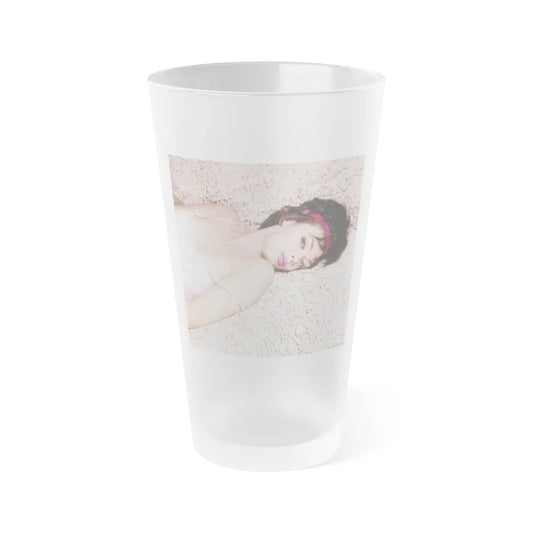 Barbara Steele #60 (Vintage Female Icon) Frosted Pint Glass 16oz-16oz-Frosted-Go Mug Yourself