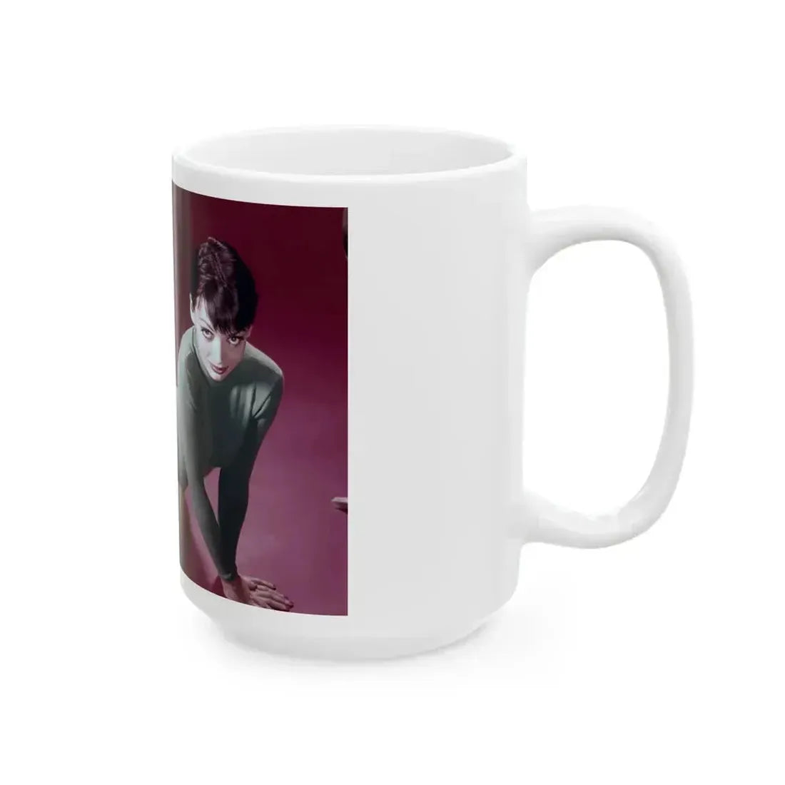 Barbara Steele #61 (Vintage Female Icon) White Coffee Mug - Go Mug Yourself