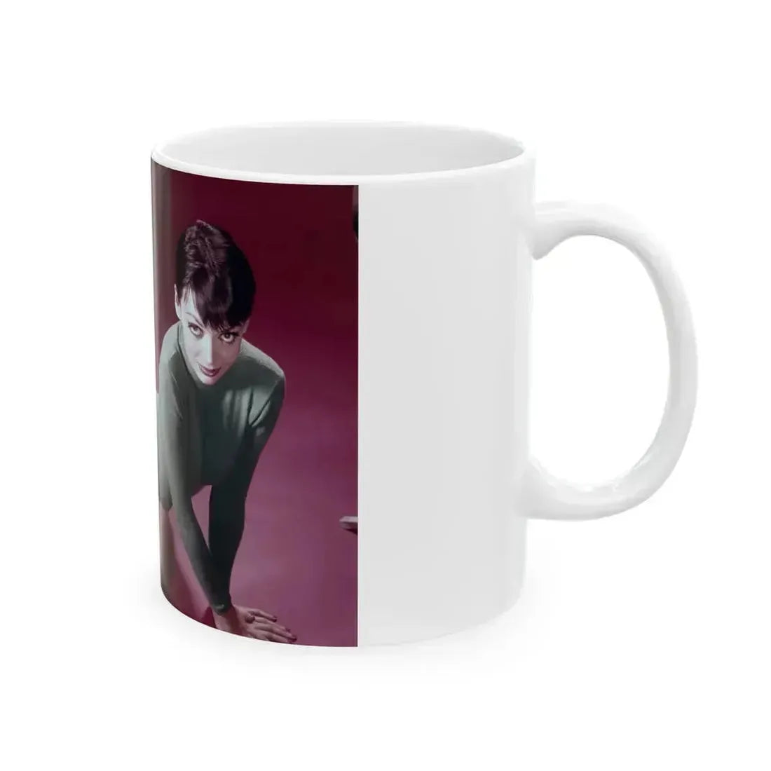 Barbara Steele #61 (Vintage Female Icon) White Coffee Mug - Go Mug Yourself