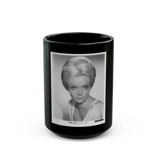 Barbara Steele #63 (Vintage Female Icon) Black Coffee Mug 15oz - Go Mug Yourself