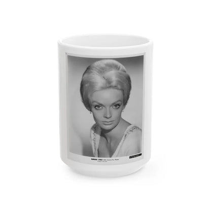 Barbara Steele #63 (Vintage Female Icon) White Coffee Mug-15oz-Go Mug Yourself