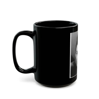 Barbara Steele #64 (Vintage Female Icon) Black Coffee Mug - Go Mug Yourself