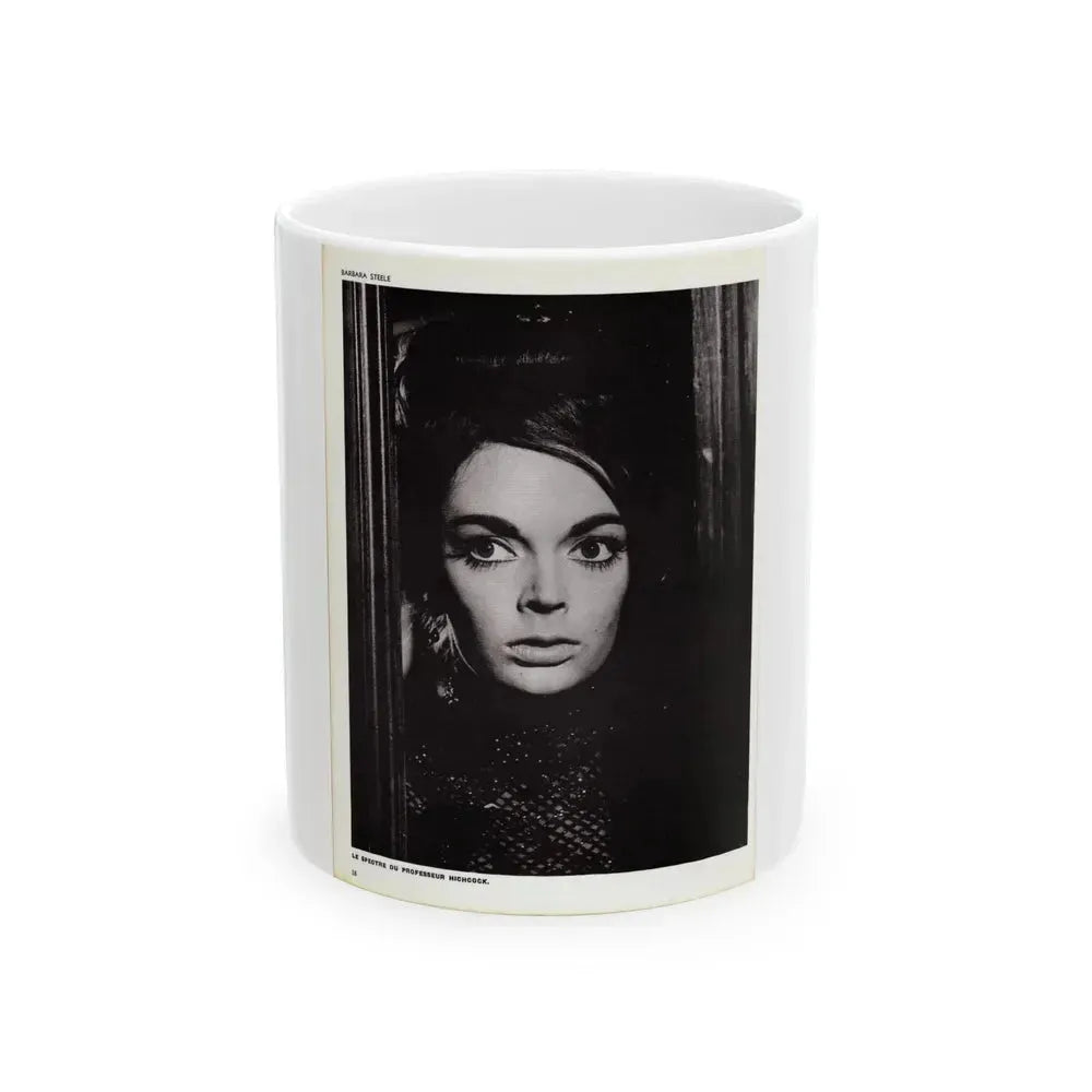 Barbara Steele #68 (Vintage Female Icon) White Coffee Mug 11oz - Go Mug Yourself