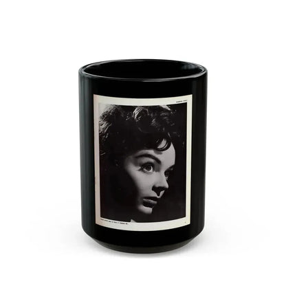 Barbara Steele #69 (Vintage Female Icon) Black Coffee Mug 15oz - Go Mug Yourself