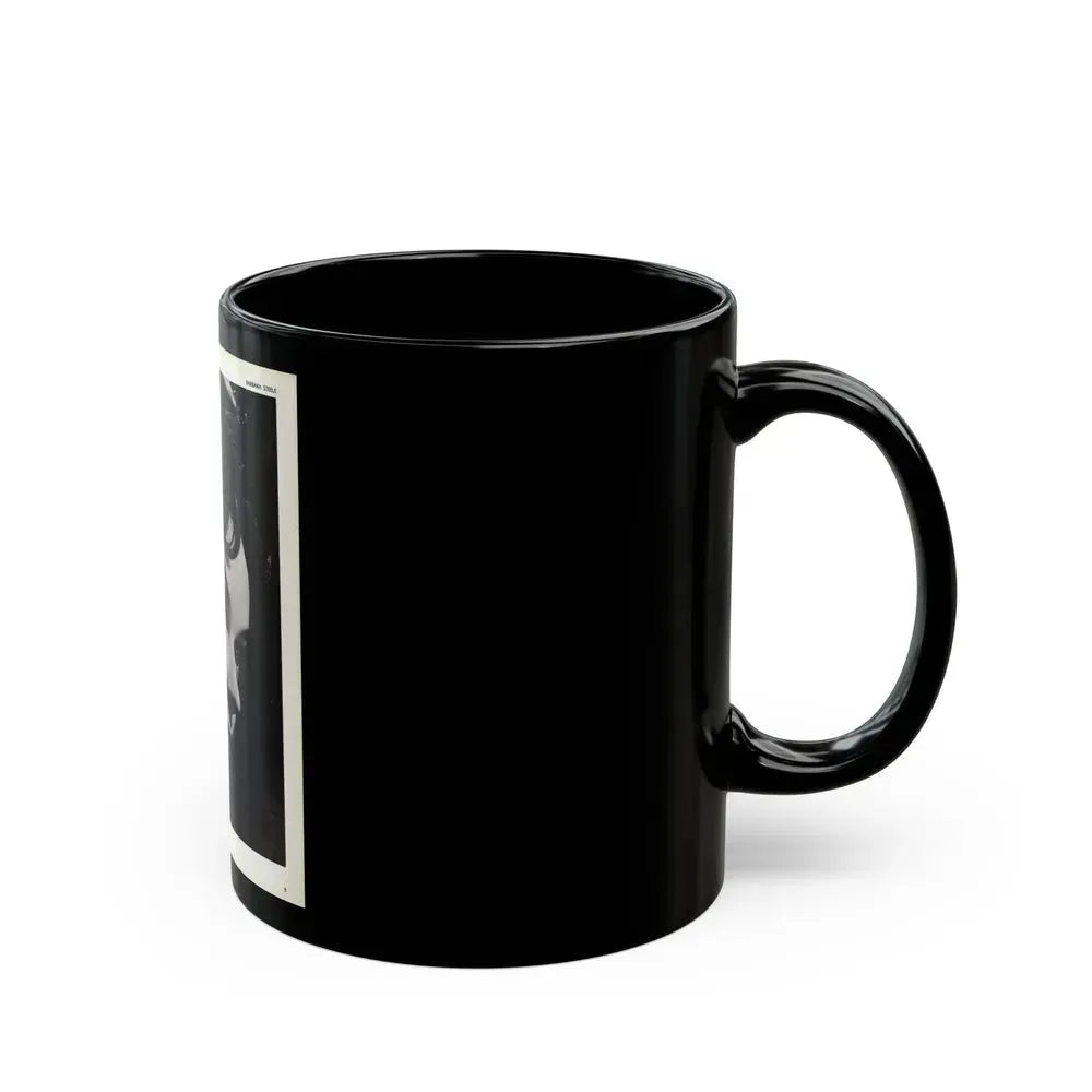 Barbara Steele #69 (Vintage Female Icon) Black Coffee Mug - Go Mug Yourself