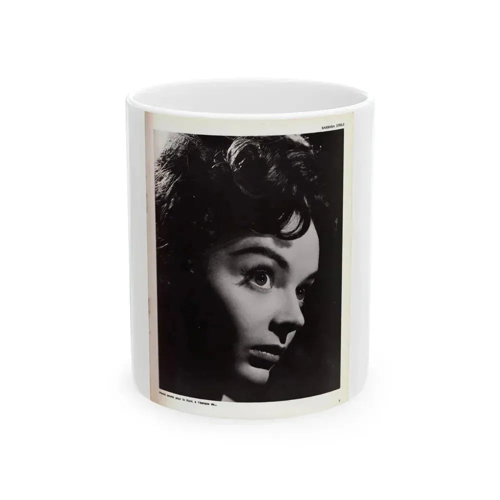 Barbara Steele #69 (Vintage Female Icon) White Coffee Mug 11oz - Go Mug Yourself