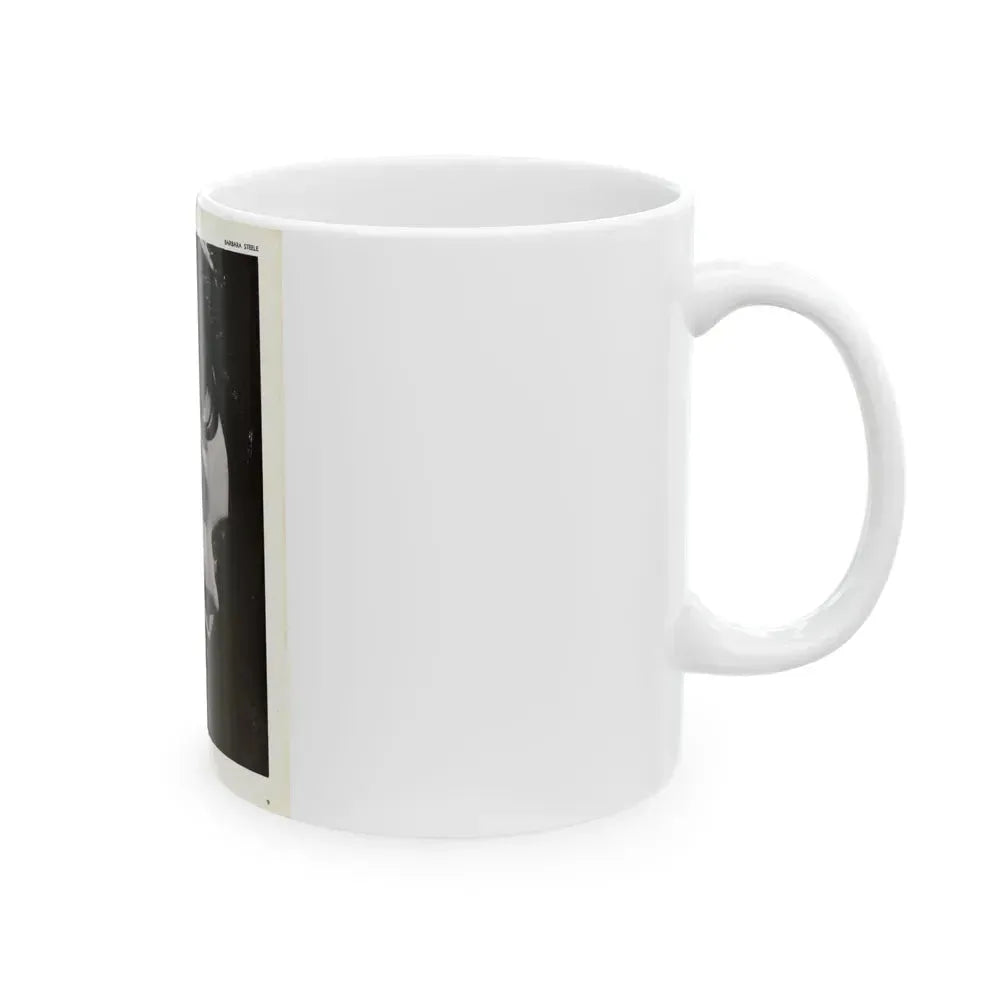 Barbara Steele #69 (Vintage Female Icon) White Coffee Mug - Go Mug Yourself
