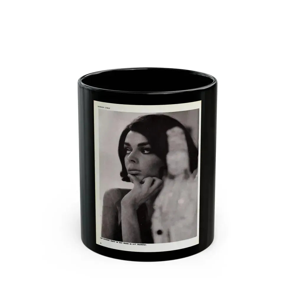 Barbara Steele #70 (Vintage Female Icon) Black Coffee Mug 11oz - Go Mug Yourself