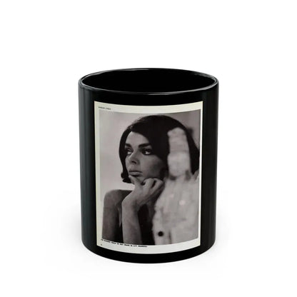 Barbara Steele #70 (Vintage Female Icon) Black Coffee Mug 11oz - Go Mug Yourself