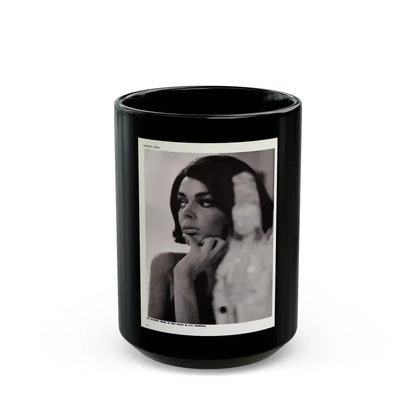 Barbara Steele #70 (Vintage Female Icon) Black Coffee Mug 15oz - Go Mug Yourself