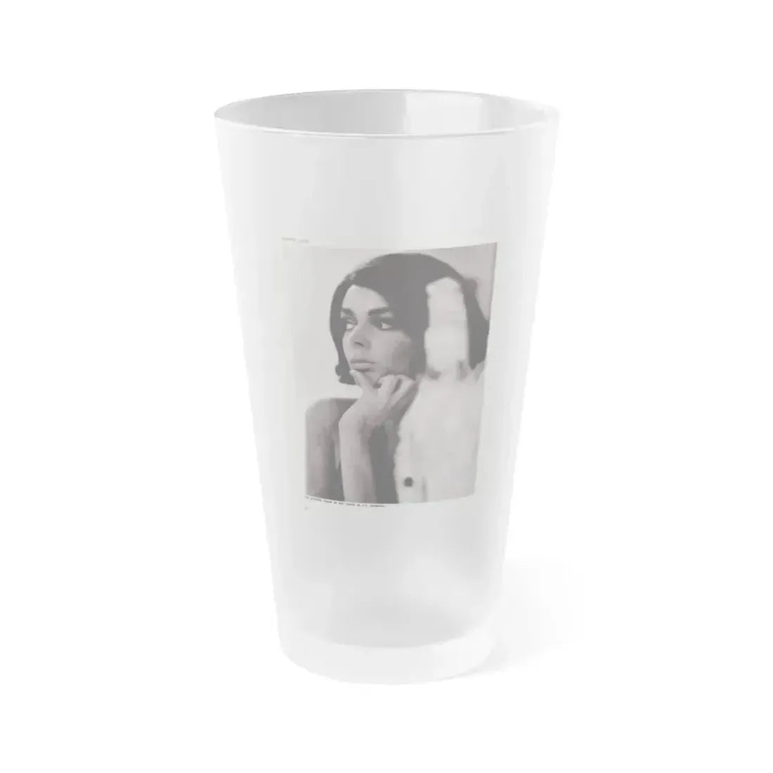 Barbara Steele #70 (Vintage Female Icon) Frosted Pint Glass 16oz 16oz Frosted - Go Mug Yourself