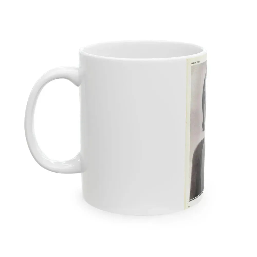 Barbara Steele #70 (Vintage Female Icon) White Coffee Mug - Go Mug Yourself
