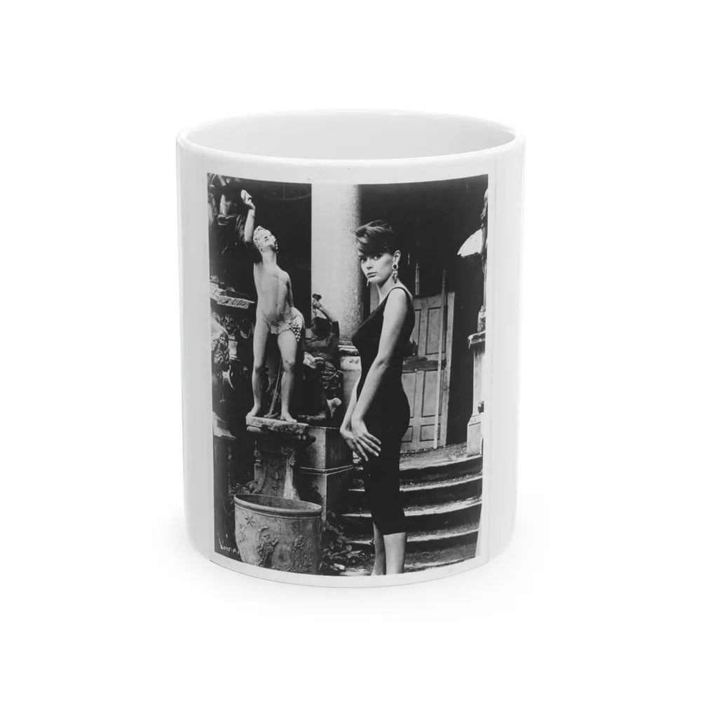 Barbara Steele #74 (Vintage Female Icon) White Coffee Mug-11oz-Go Mug Yourself