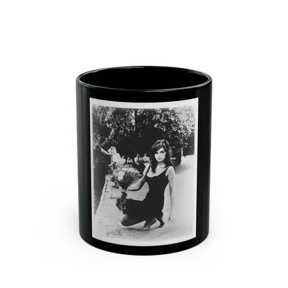 Barbara Steele #75 (Vintage Female Icon) Black Coffee Mug 11oz - Go Mug Yourself